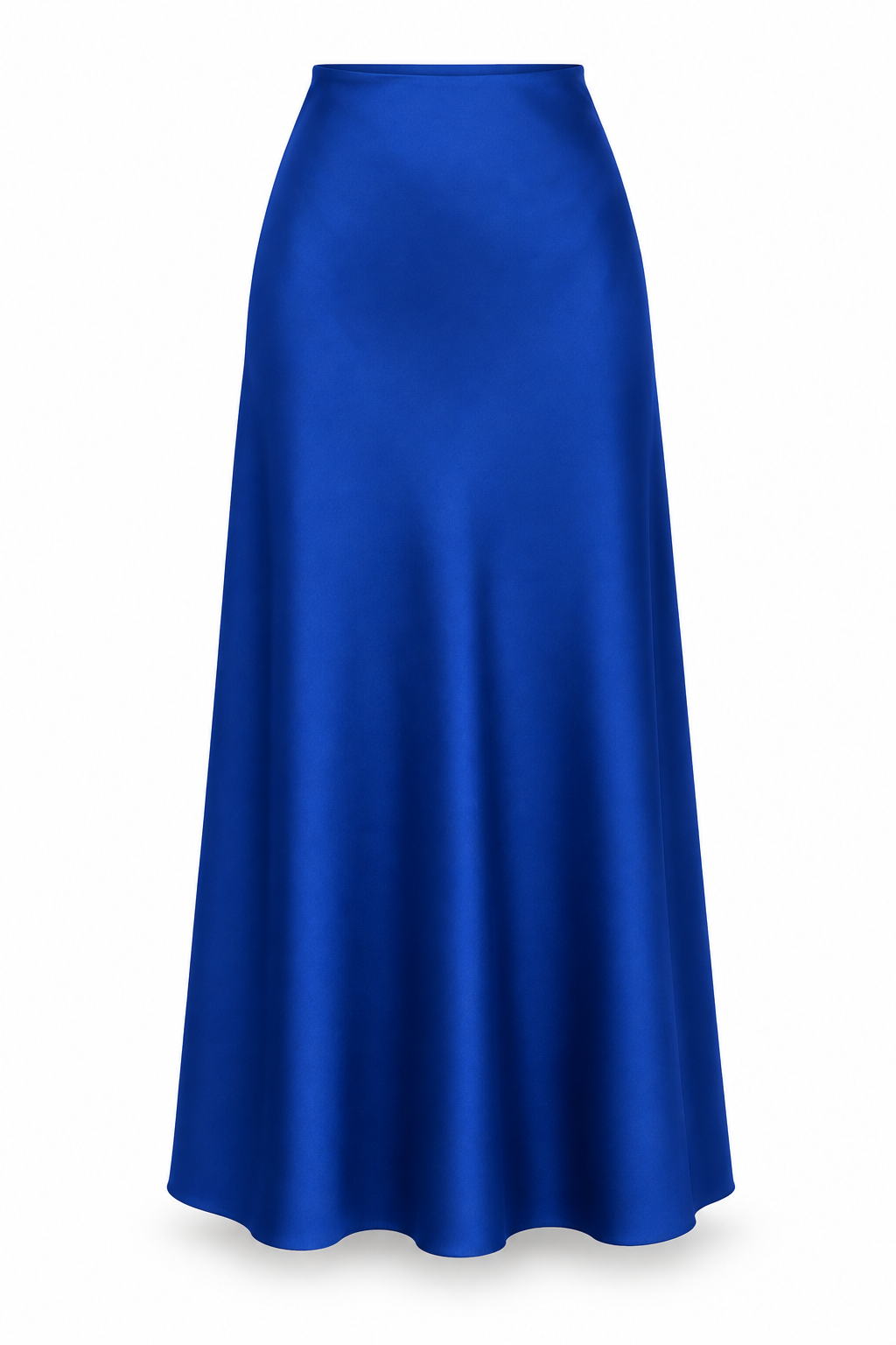 Trumpet Bias Skirt In Cobalt Solid
