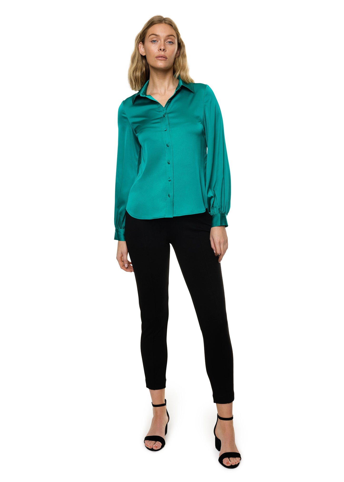 Button Down Long Sleeve Shirt (Solid)