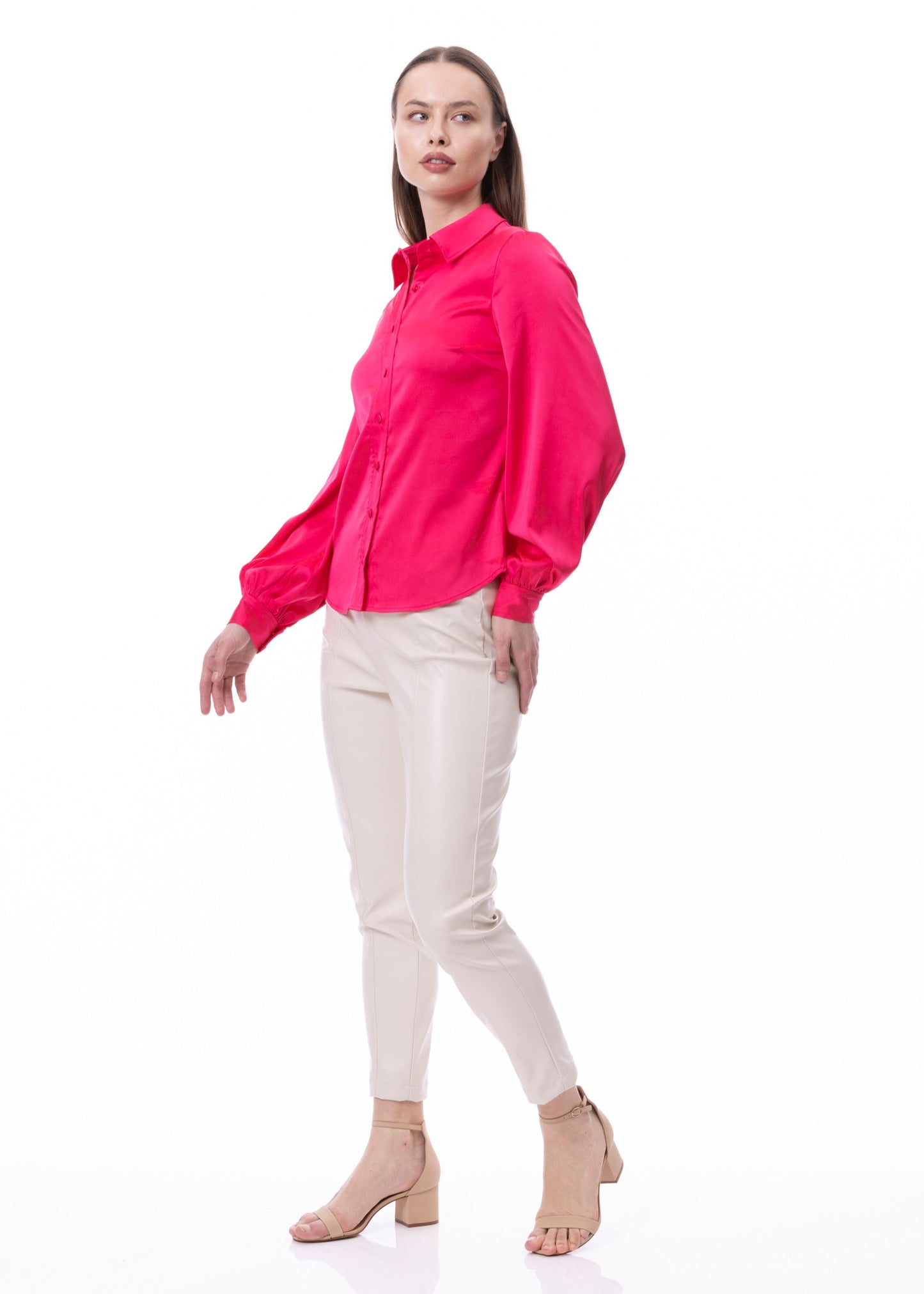Button Down Long Sleeve Shirt (Solid)