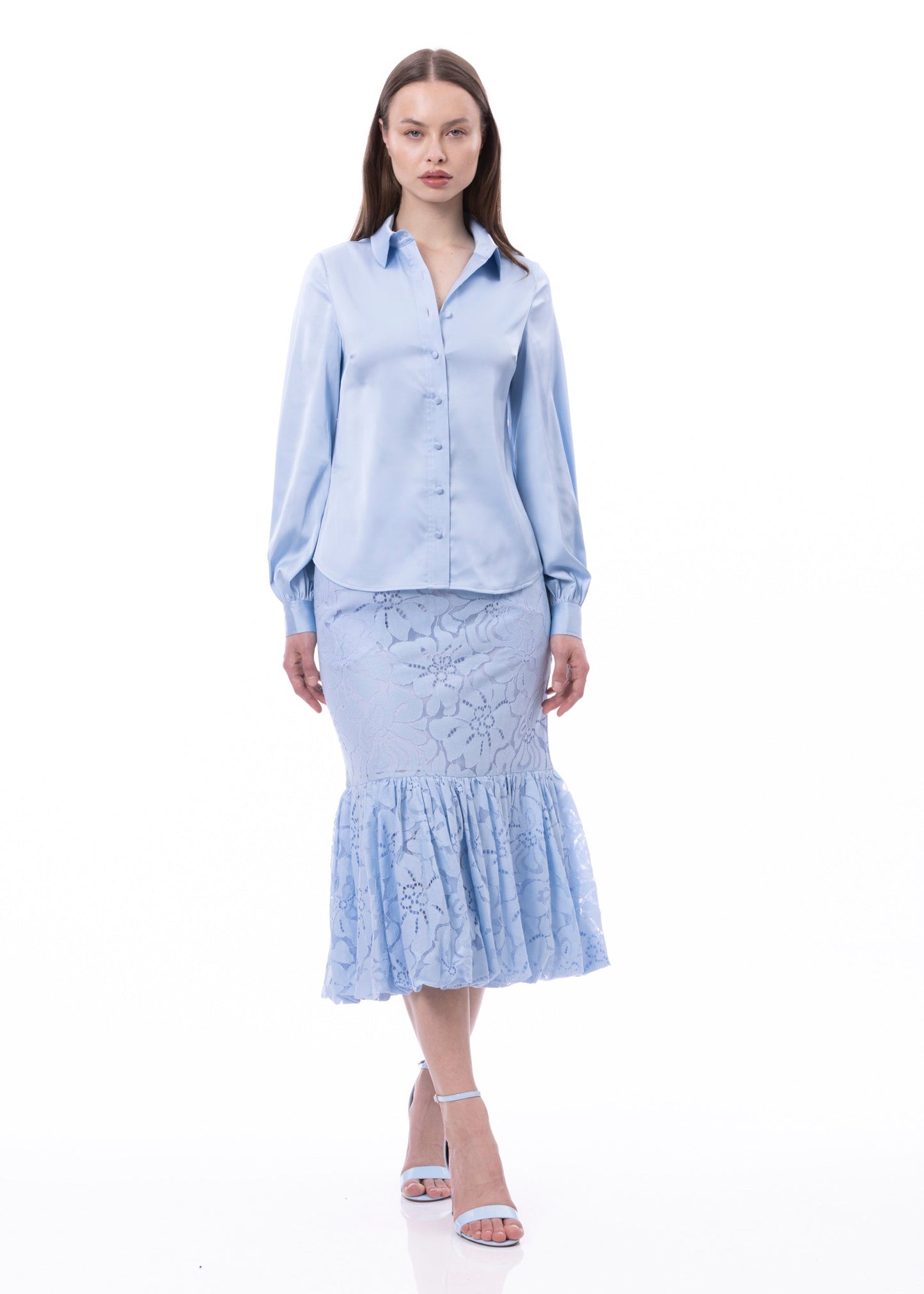 Button Down Long Sleeve Shirt (Solid)